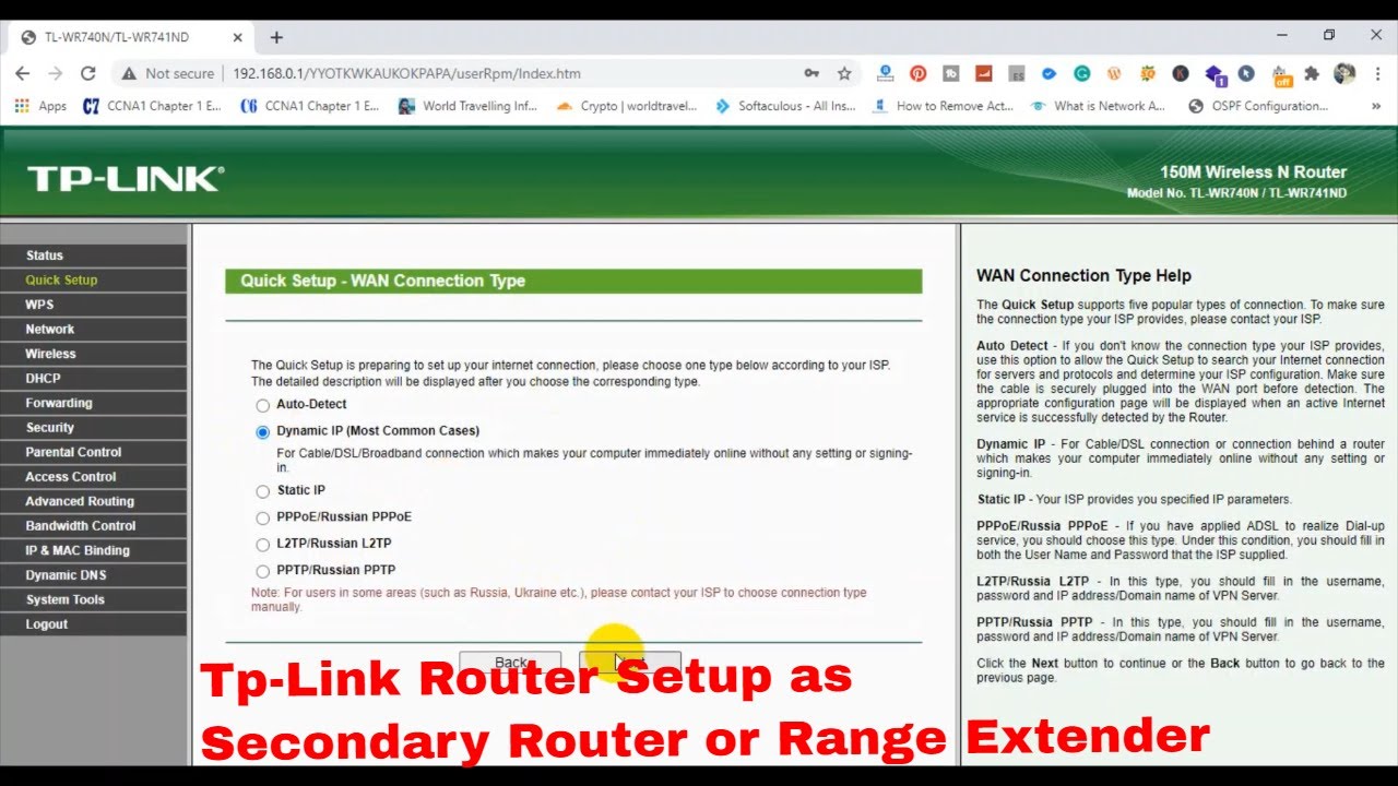 Tp-Link Router Setup as Secondary Router or Range Extender | Technical Hakim
