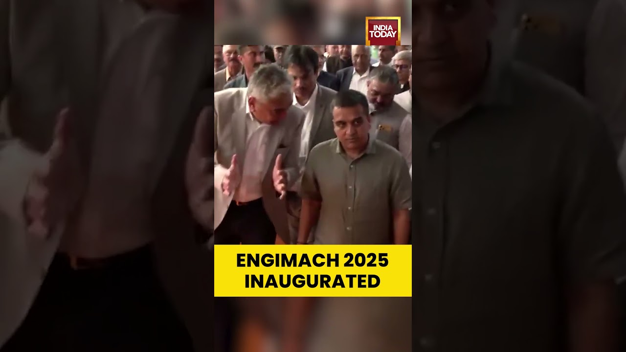 #GujaratDyCM #HarshSanghavi inaugurates the 17th #Engimach2025exhibition in #Gandhinagar | #shorts