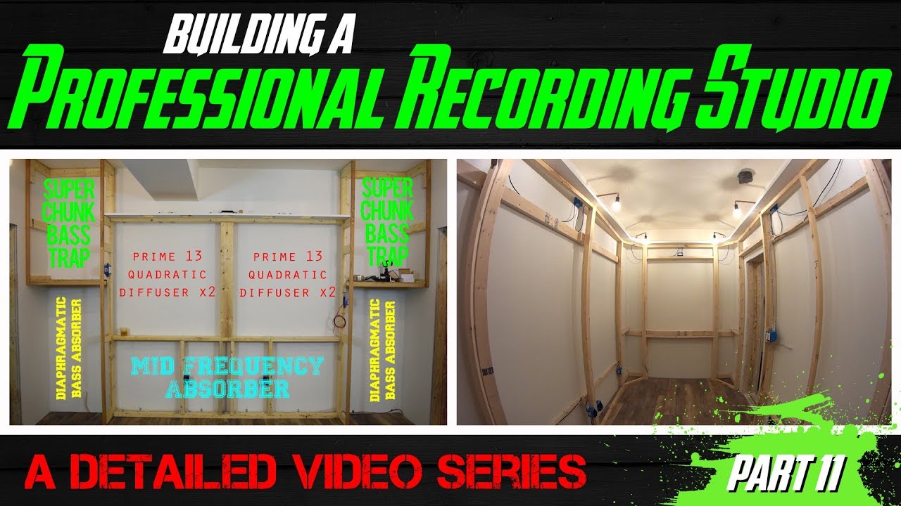 Building A Professional Recording Studio - Part 11 (acoustic treatment framing finished)
