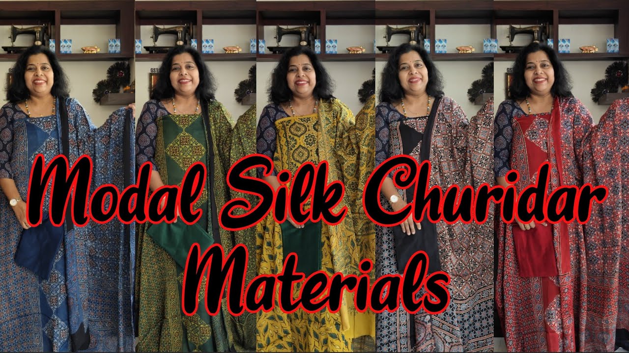 Modal Silk Churidar Materials ❤️ Unjurus Lifestyle ❤️ Unstitched Churidar Materials 