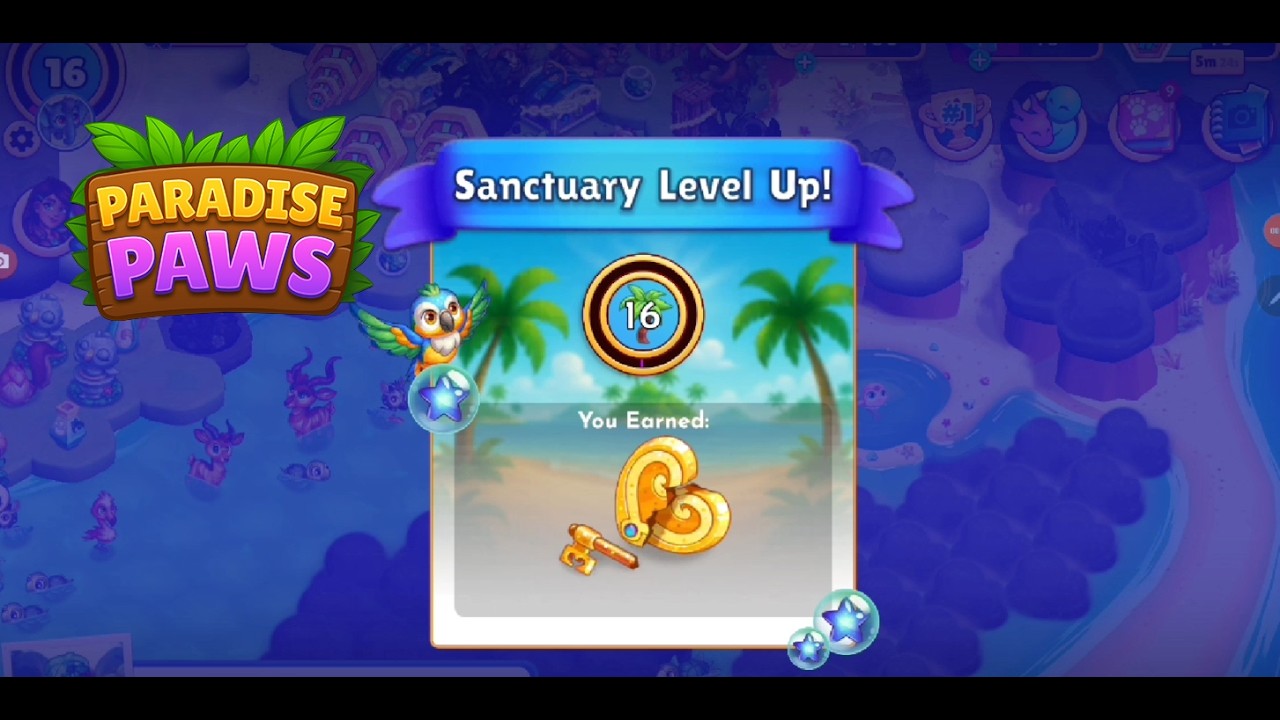 Paradise paws level up and merges