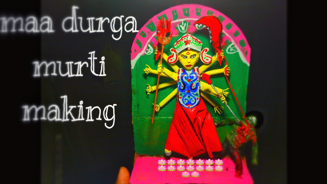 How to make a Durga idol very easily" | Mini dirga murti meking with newspaper