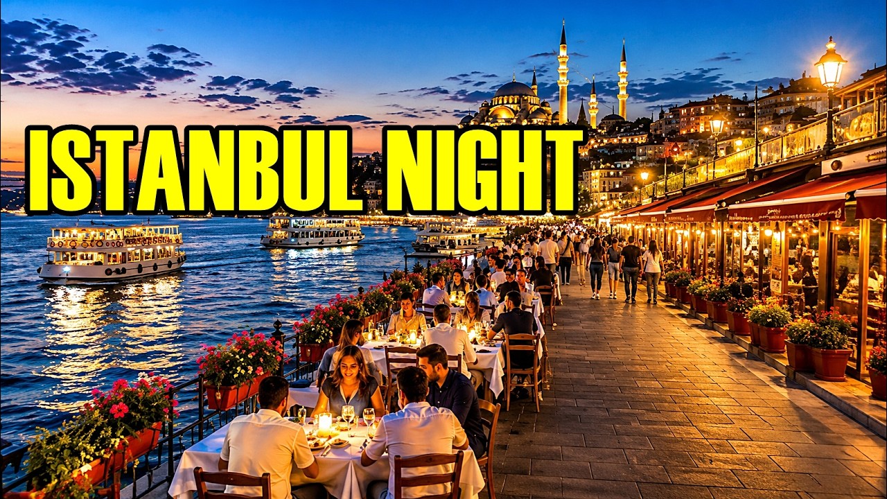 Istanbul at Night Where History Lights the Bosphorus Skyline and Timeless City..