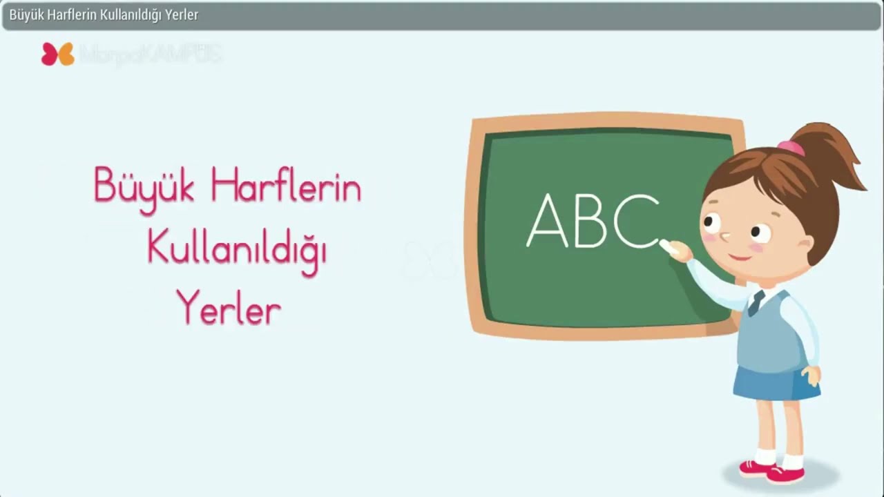 1. Sınıf Türkçe Konu Anlatımları - Büyük Harflerin Kullanıldığı Yerler