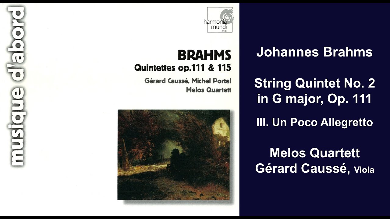Johannes Brahms: String Quintet No. 2 in G major, Op. 111 - III. Un Poco Allegretto