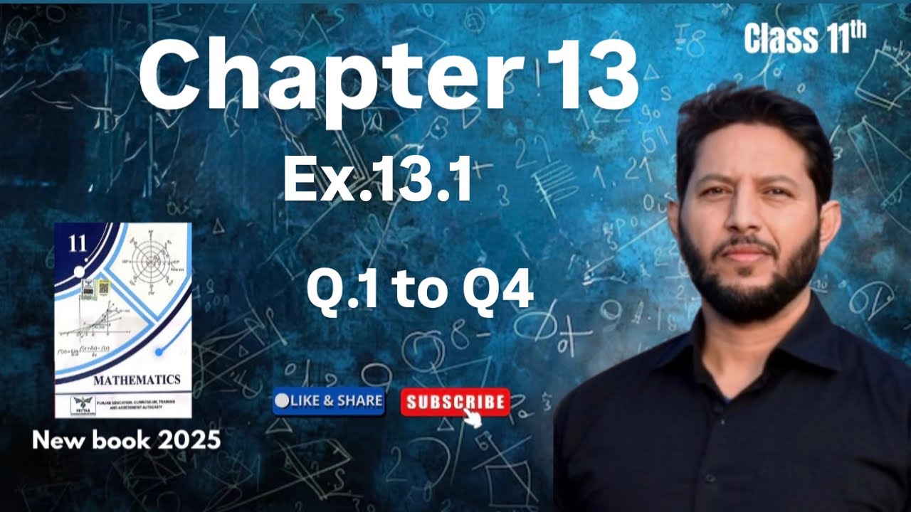 Mathematics class 11|1st year gujranwala board, all punjab boards| chapter 13,Ex.13.1,Q1 to Q4