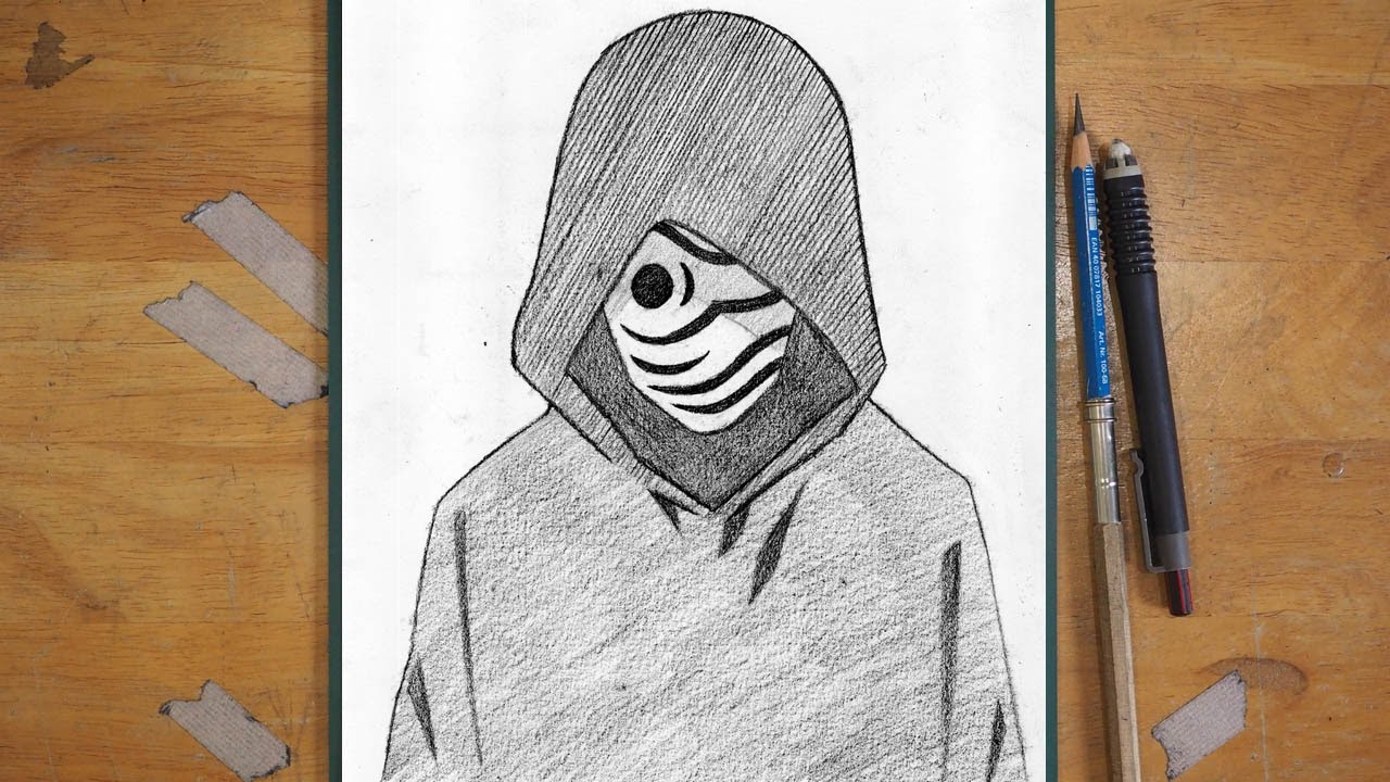 How to Draw Obito Uchiha | Step by Step Tutorial | Beginners Drawing