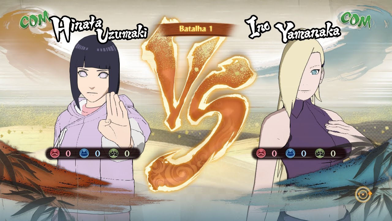 Hinata Hyuga Vs Ino Yamanaka - NARUTO STORM 4 RTB NEXT GENERATIONS Dublado PT-BR COM VS COM