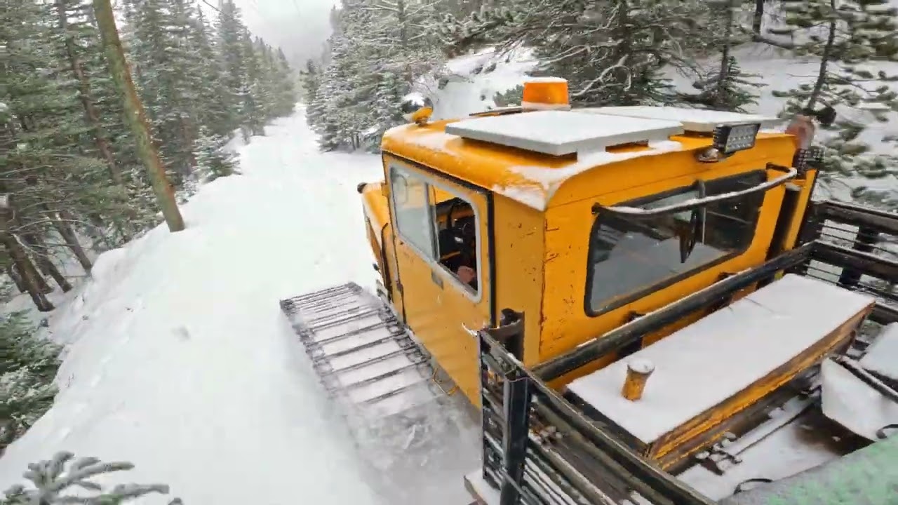 Testing The Cushman Trackster MINI SNOWCAT OFF ROAD with a Rare CRAB WALKING Tucker Snocat 543ASC!!!