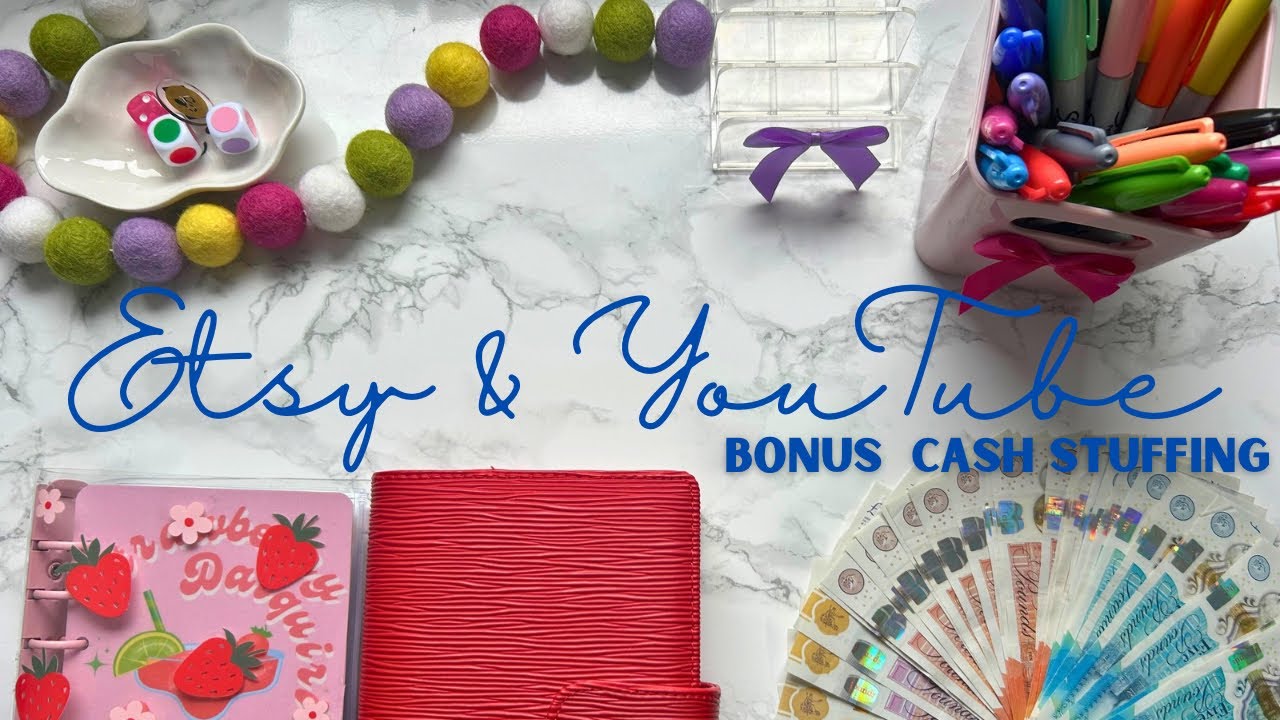 🥳 ETSY & YOUTUBE BONUS CASH STUFFING | SINKING FUNDS AND SAVINGS CHALLENGES