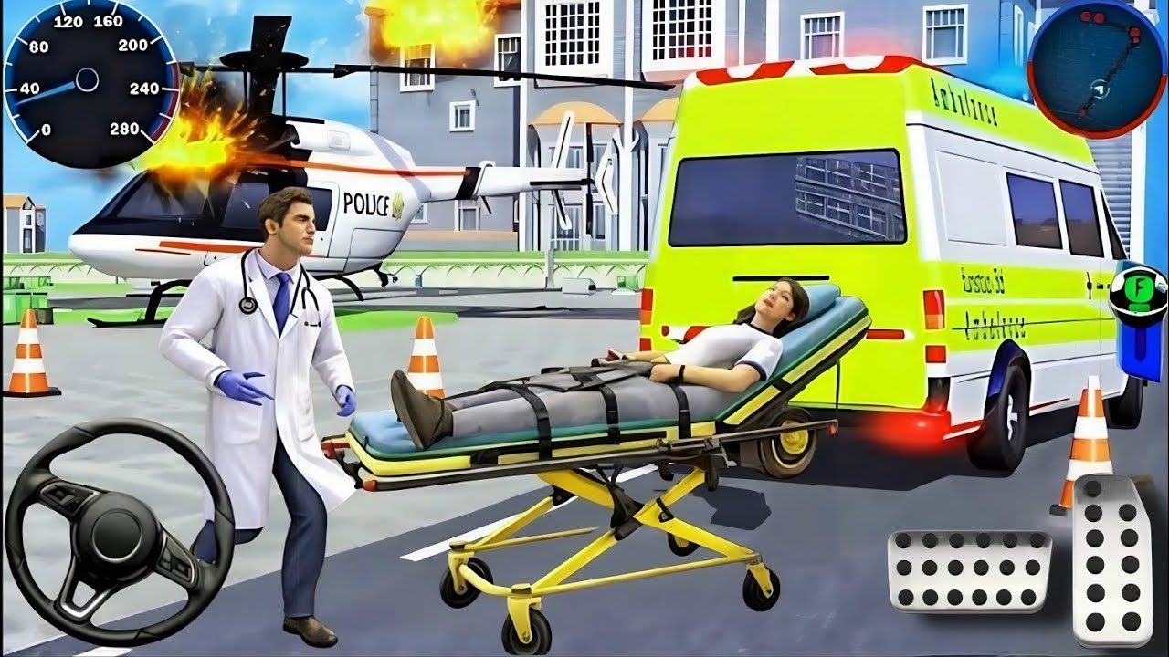🤯 Ambulance City Rescue Simulator - 911 US Emergency Ambulance Driving 3D - Android Gameplay