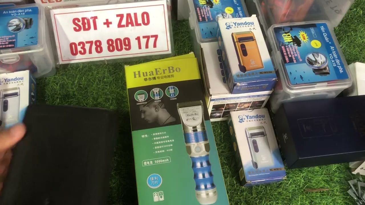 Tông đơ cắt tóc Pin Siêu Bền 10 tiếng HuaErBo B60 Chính hãng lh 0378809177