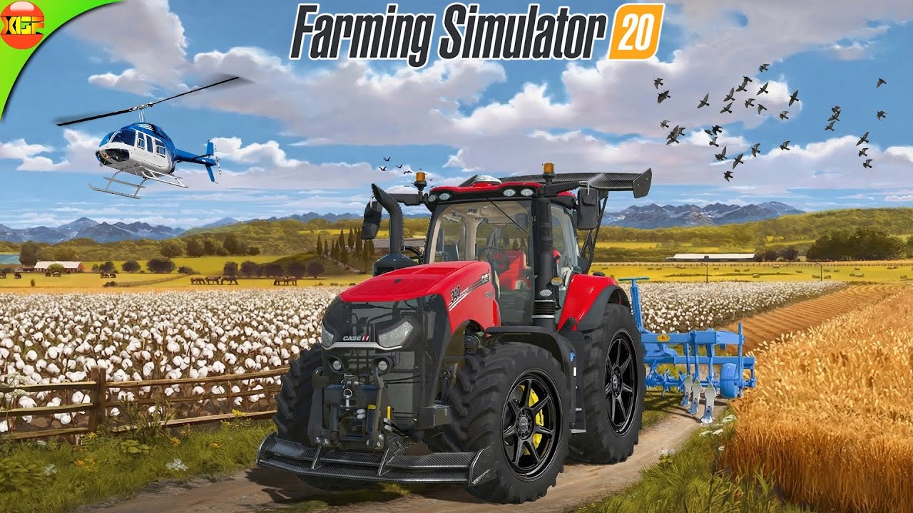 Farming Simulator 20 - Вспашка хлопка с помощью трактора Case IH