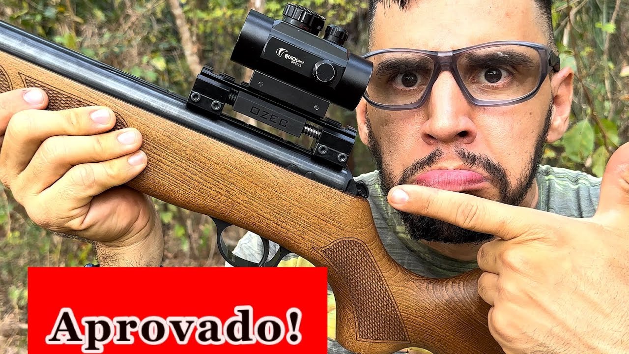 Aguentou A Carabina Falcon 1600 6.35 mm ? Novo Mount de absorção de impacto! OZEC N1