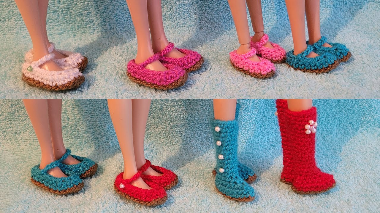 ZAPATITOS PARA BARIBE CON PIE PLANO || PASO A PASO