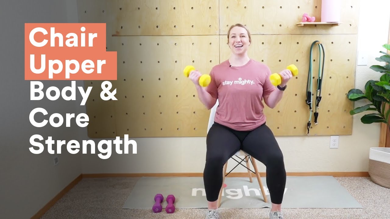 30 Min Weight Loss Chair Workout - Upper Body Toning and Core Strength