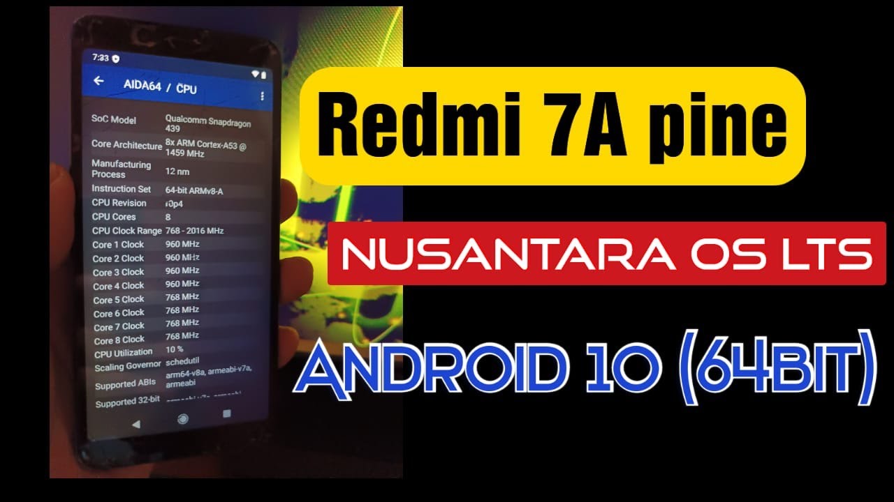 Redmi 7A (pine) Nusantara OS LTS Android 10 (64Bit)