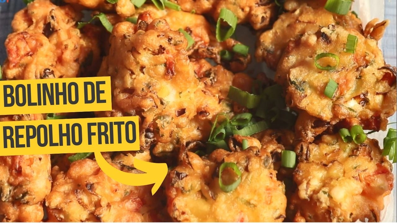 Como fazer BOLINHO de REPOLHO frito | receita de