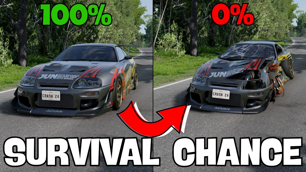 🏎️ AGGRESSIVE DRIVING CRASH TEST | Survival Chance BeamNG Drive #22