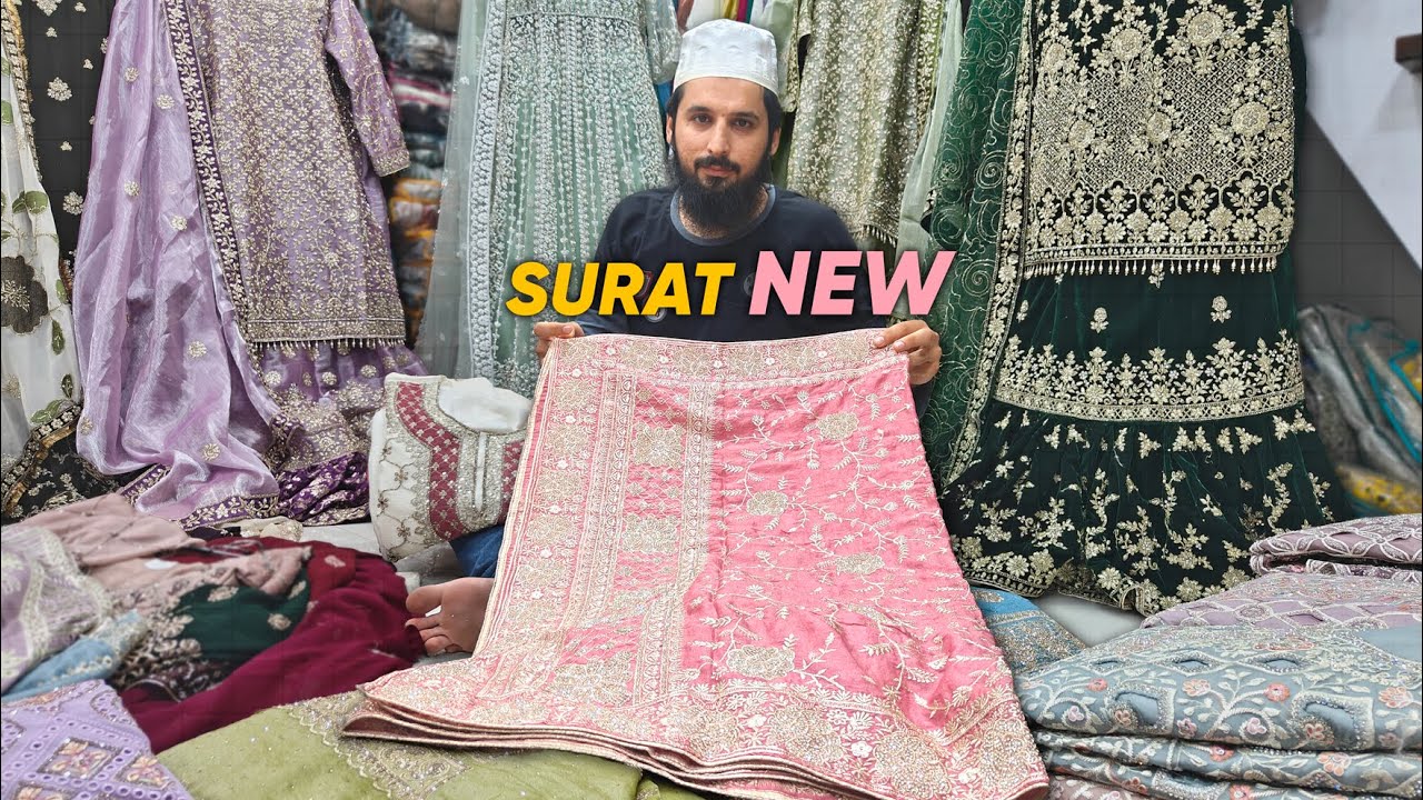 Bridal Suit Design 2025 Woww | Heavy Dupatta Suits | Surat Wholesale Market | Fashion Hub Wholesale