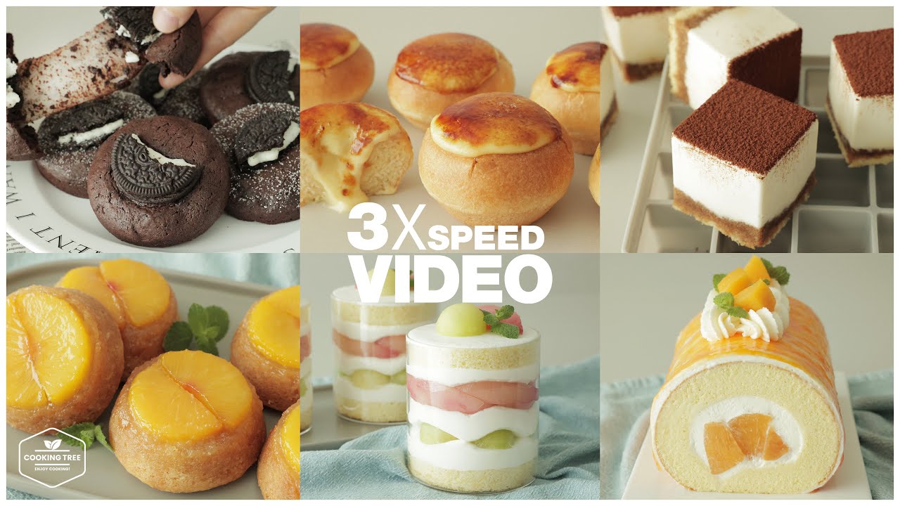 (137) 3x Speed 케이크 디저트 베이킹 영상 | Cake Dessert Baking Video | Tiramisu,brownies cookies | Cooking tree