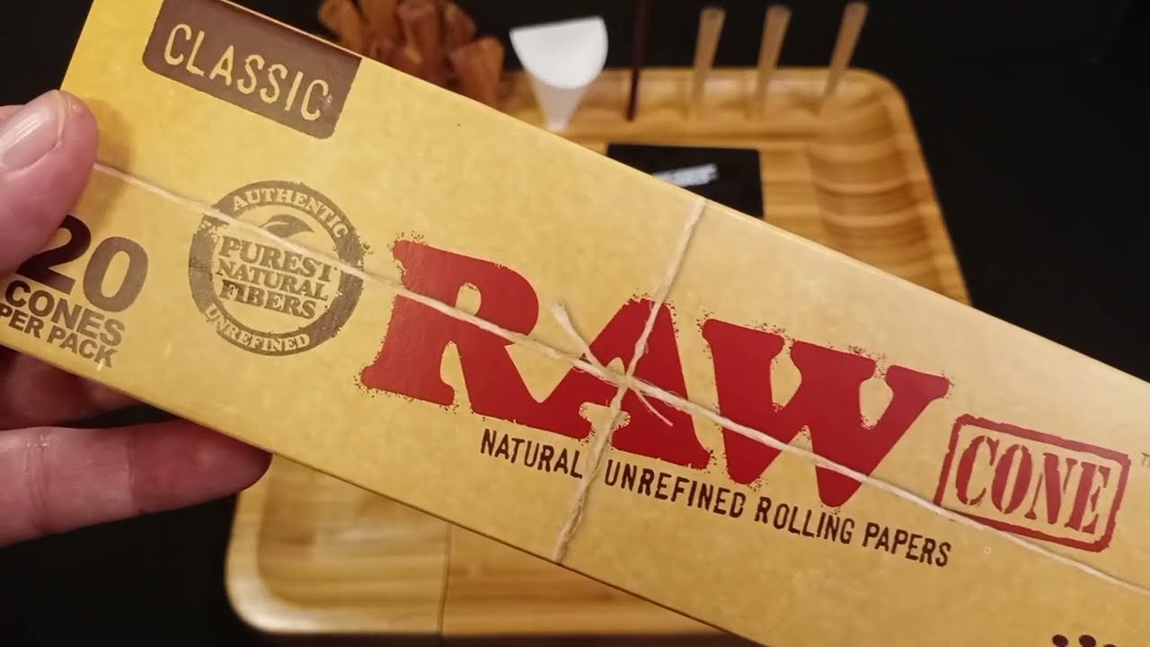 RAW Natural Unrefined King Size Cones 20 Pack Unboxing