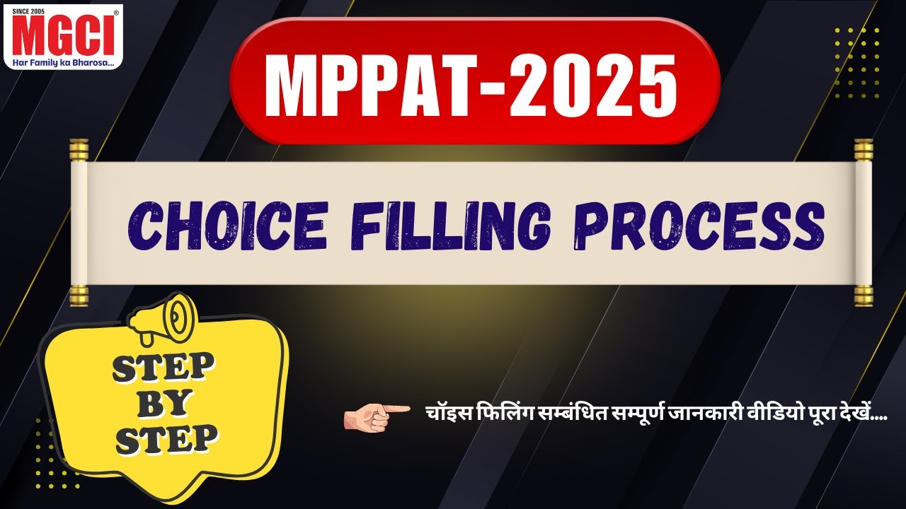 Choice Filling Process, Step by Step ; #bestinstitute #counselling #choicefilling #preferences
