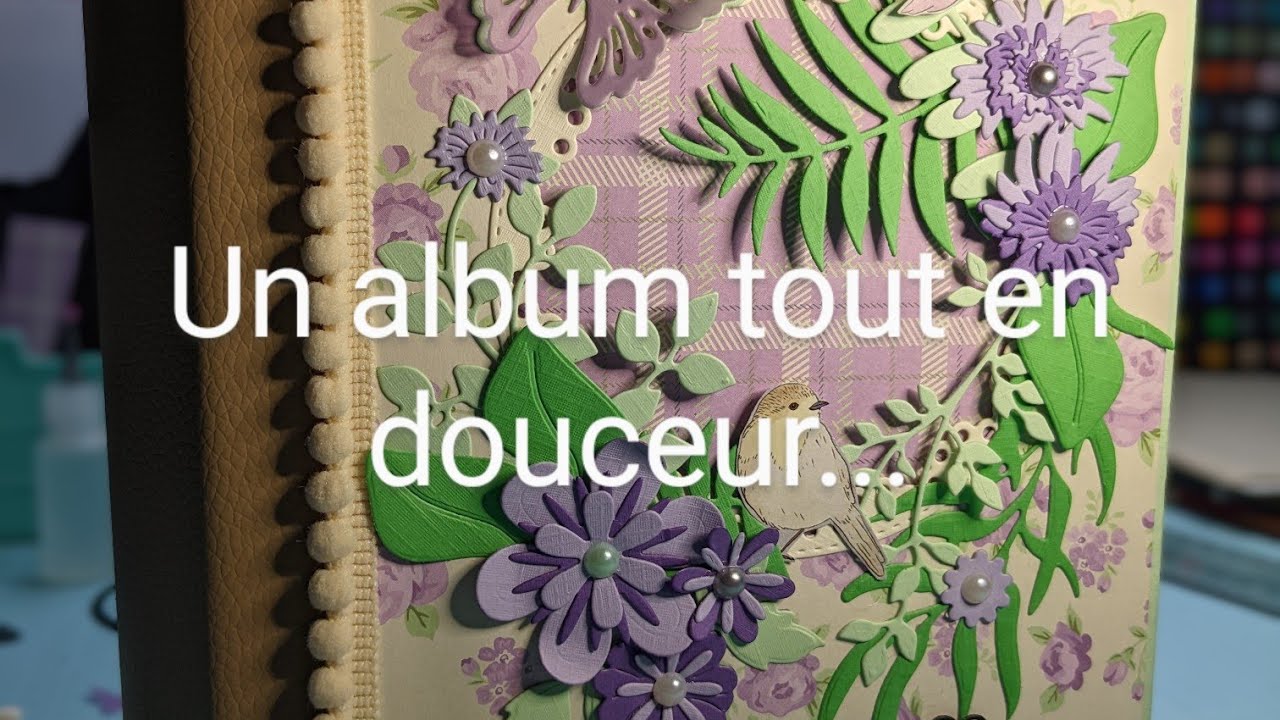 Tuto Mini Album 1/2 facile à réaliser utilisation du vellum pour la décoration intérieure🌸🌺🌻