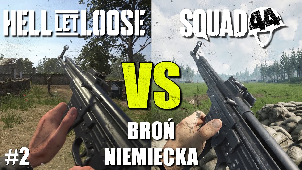 HELL LET LOOSE vs SQUAD 44. Porównanie broni NIEMIECKIEJ. Która z tych gier WW2 jest lepsza? #2