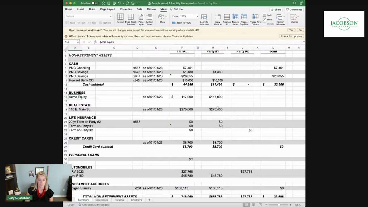 How to Prepare Your List of Assets and Liabilities During Divorce
