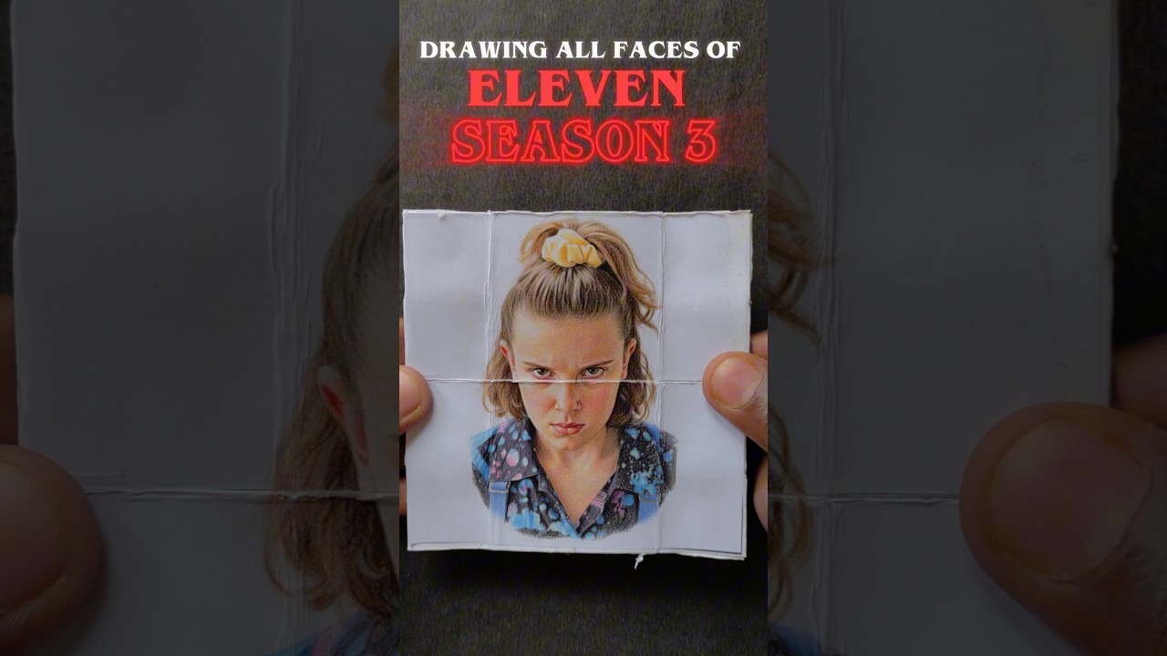 Drawing All Faces of Eleven from strangers things 😱❤️ #strangerthings #art #eleven