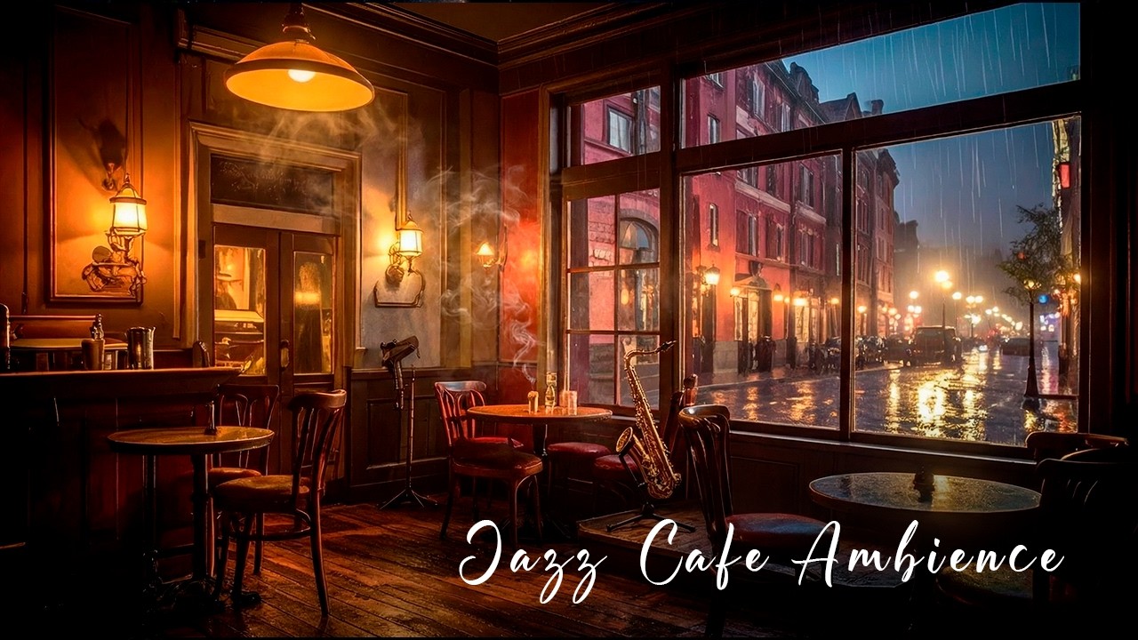 Rainy Night Jazz in a Quiet Club ☔🎷 | Slow Ambient Jazz for Relaxation & Focus