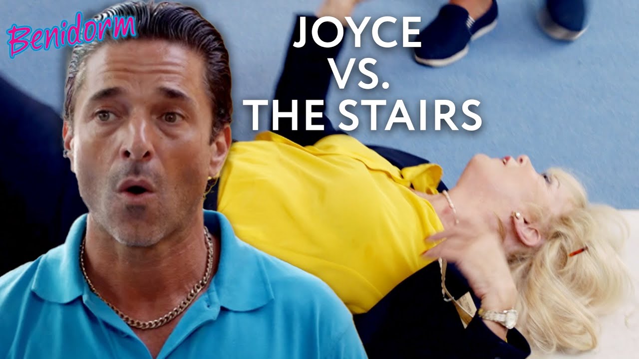 Joyce Takes a Tumble in Reception | Benidorm
