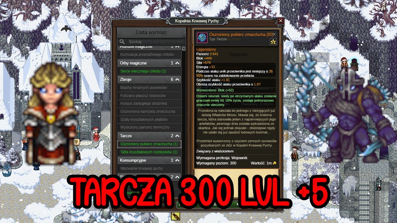 Składam pierwszą LEGENDARNĄ tarcze na 300 LVL woj w Margonem!