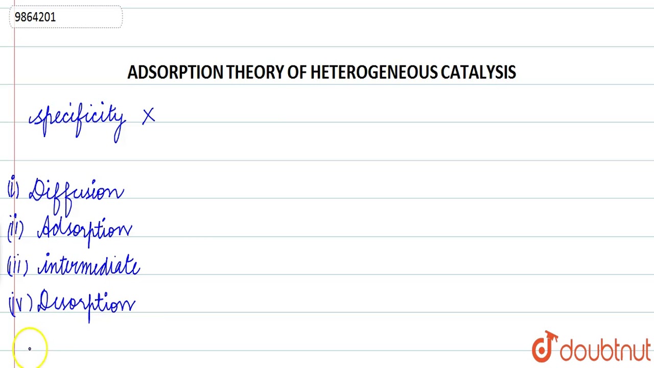 ADSORPTION THEORY OF HETEROGENEOUS CATALYSIS