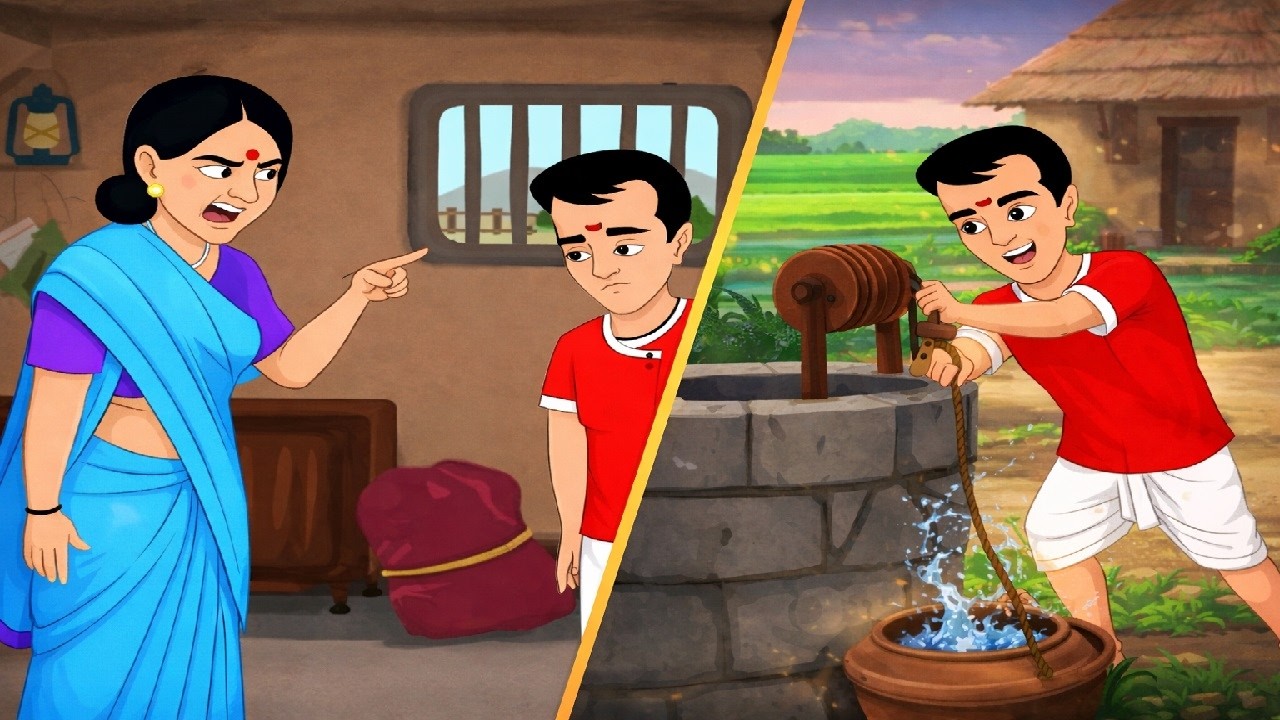మంచి తెలివివైన పనివాడు | Idle but able - FULL STORY - తెలుగు కథలు – తెలుగు నీతి కథలు  – 24 #telugu