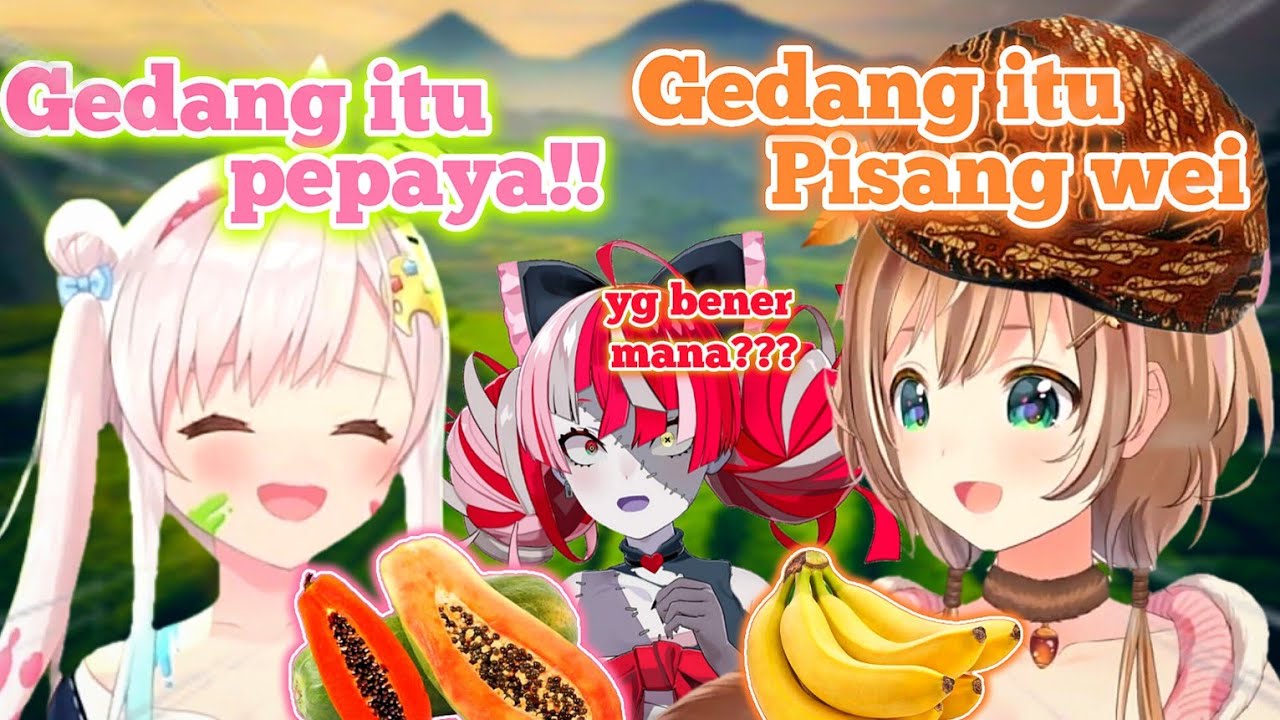 Ketika Alien Sunda & Tupai Jawa debat nama buah, Ollie jadi bingung sendiri [Iofi/Risu/Ollie/HoloID]