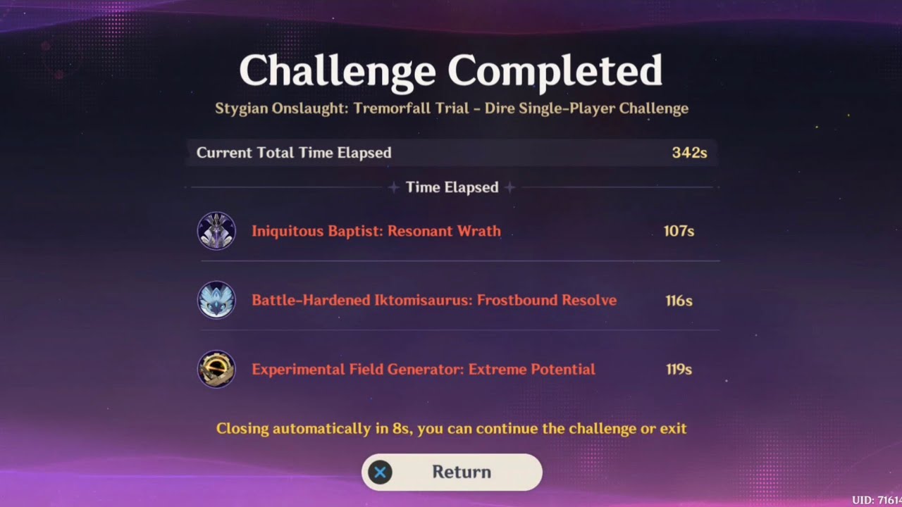 Stygian Onslaught Dire ArlecchinoC2 R1Venti C0 R1 Durin C2 R1 Skirk C0 R1 Furina C3 R2 GenshinImpact