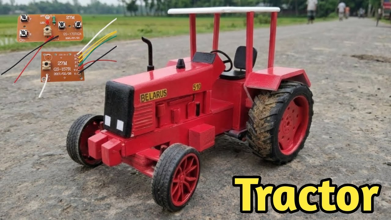 Make mini belarus tractor with pvc pipe/rc tractor/very easy to make