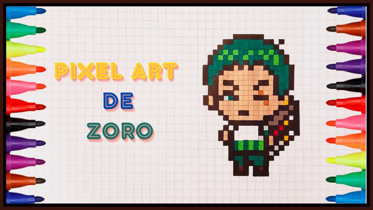 Cómo Dibujar a ZORO en Pixel Art | Tutorial Fácil Paso a Paso ⚔️🎨