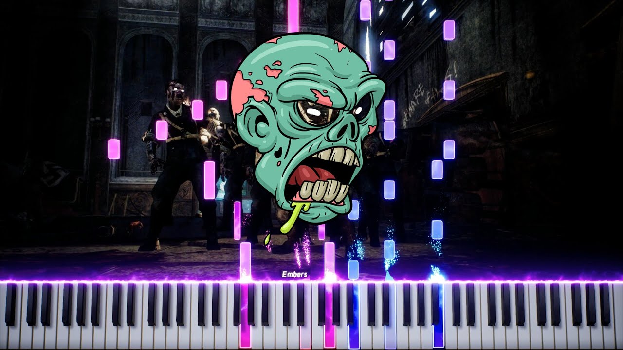 CoD Black Ops 1 Zombies Theme - Damned (Original Kevin Sherwood Version) - Piano Synthesia Tutorial