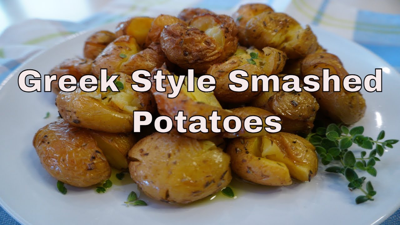 Greek Style Smashed Potatoes