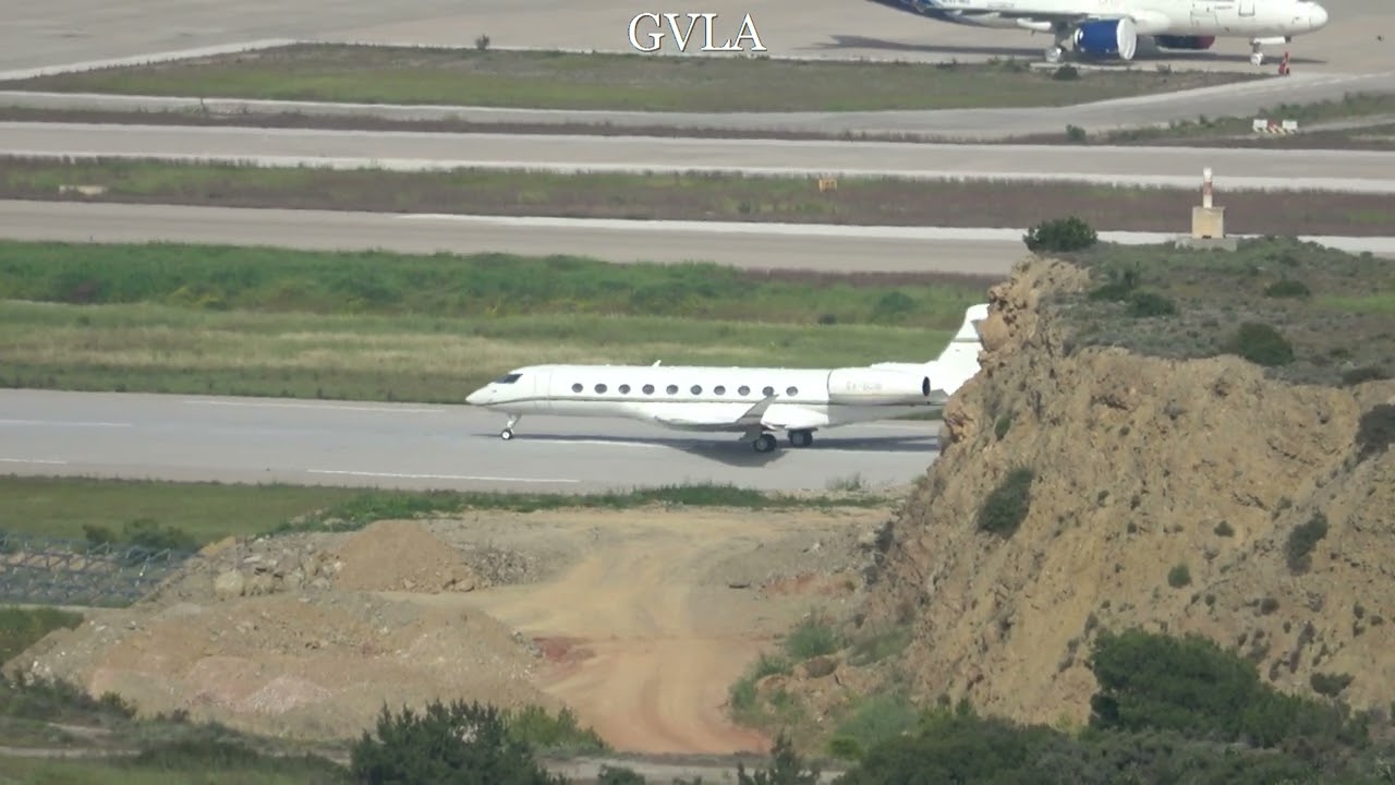GainJet Gulfstream G700 take off Athens Airport