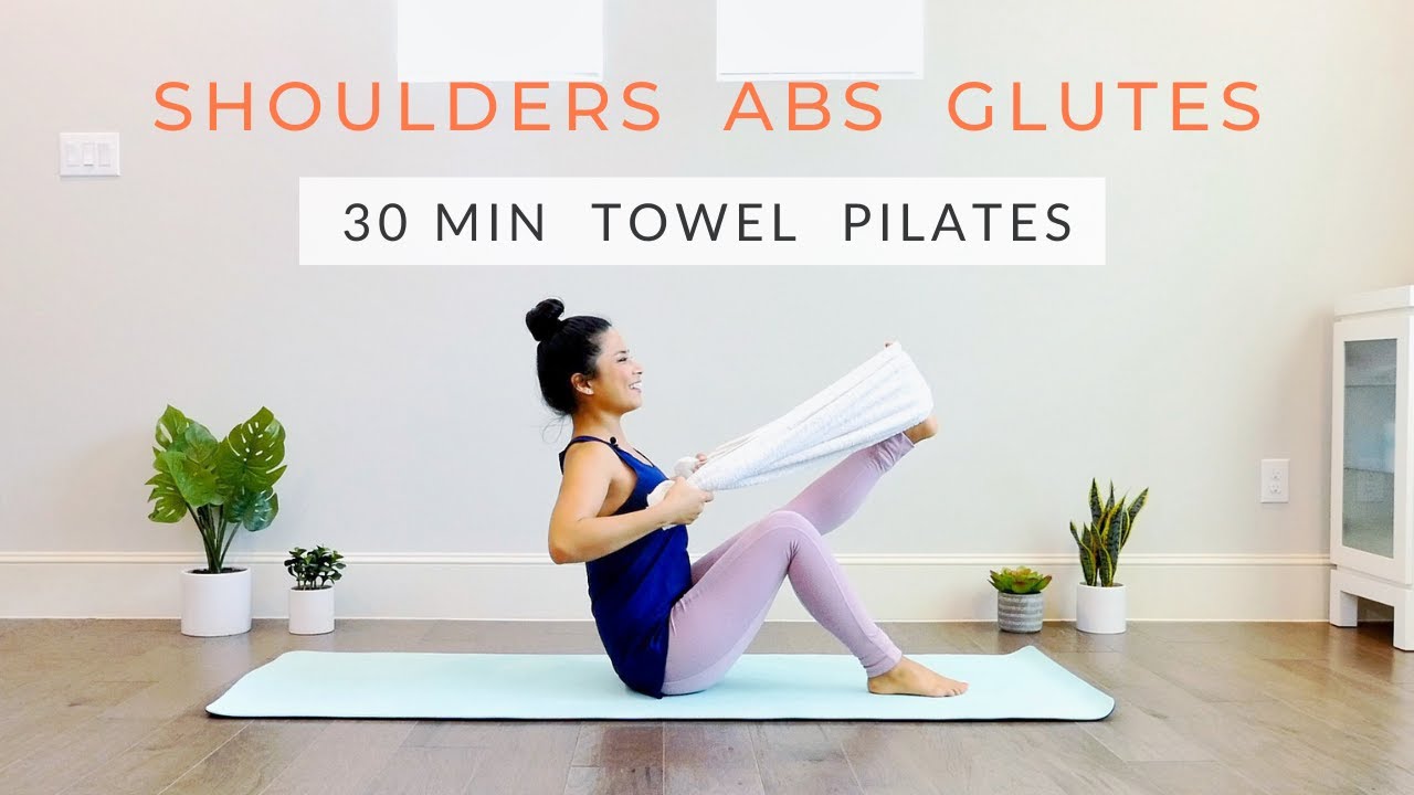 Shoulders Abs and Glutes Towel Workout  | 30 Minute Pilates Workout At Home