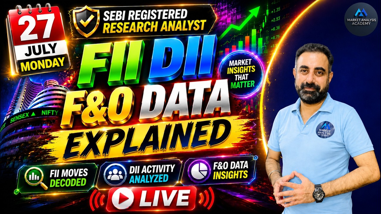 🔴LIVE Nifty Setup Alert!⚠️ Big Warning for Nifty Traders | FII DII Data Reveals Something Big