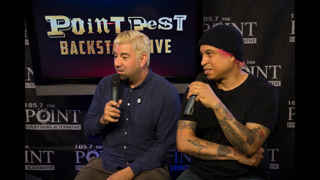 Deftones backstage at Pointfest