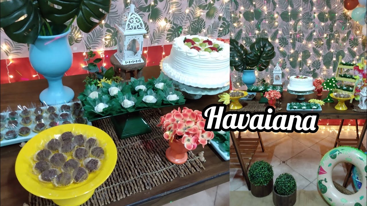 VLOG | DECORAÇÃO DE FESTA HAVAIANA | SIMPLES 🏝️