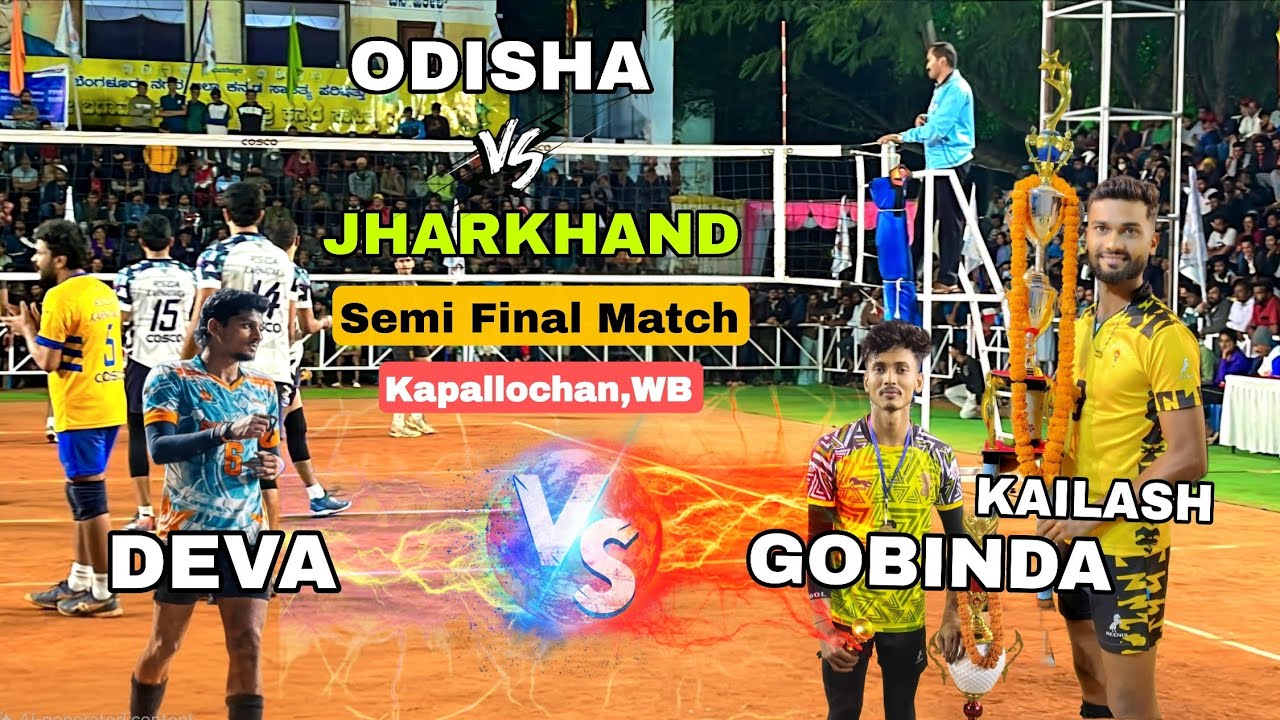 INTENSE SEMI FINAL 🔥 I Jharkhand💪 Vs Odisha 🥇...At-📍Kapallochan, WB Volleyball 🏐..