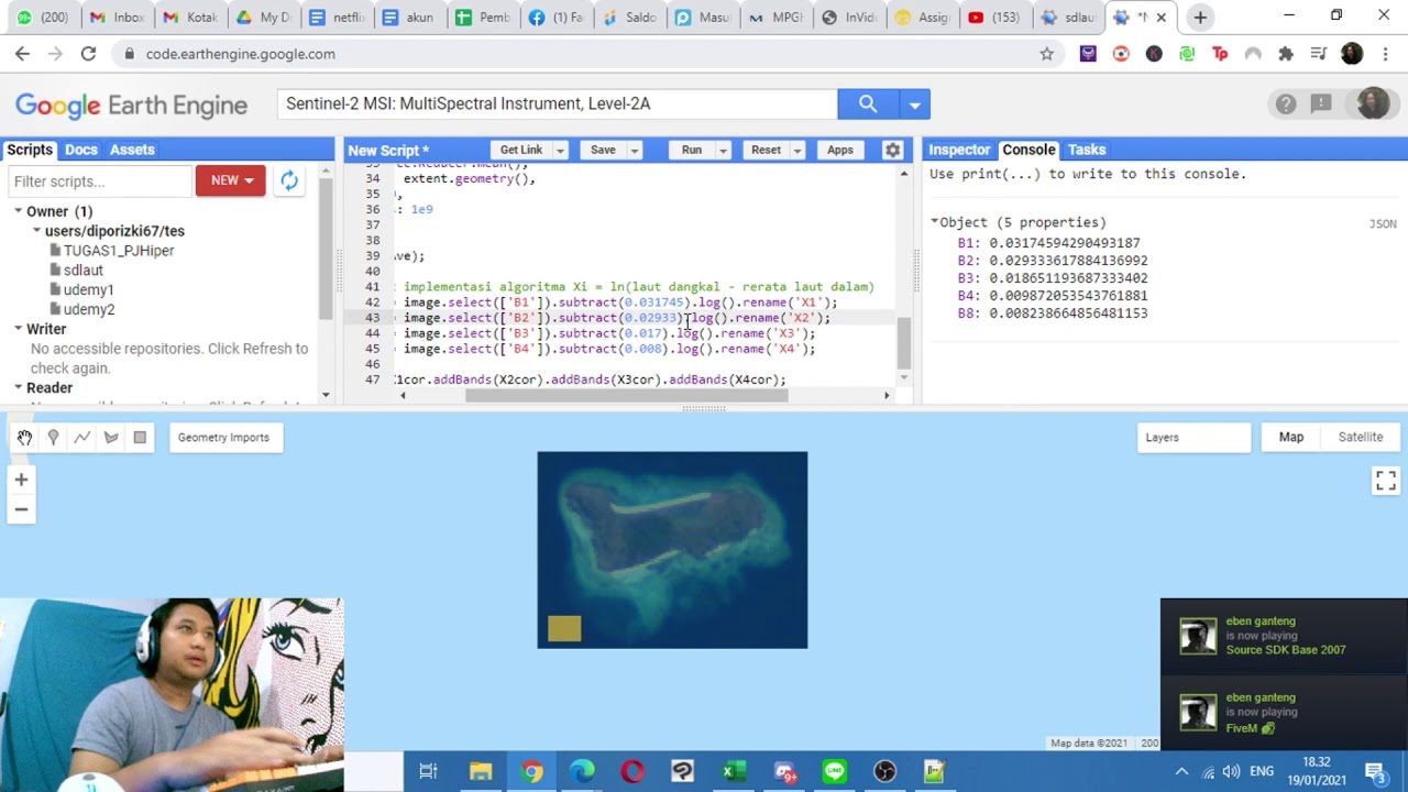 Pemetaan Habitat Terumbu Karang Menggunakan Google Earth Engine (Script Included)