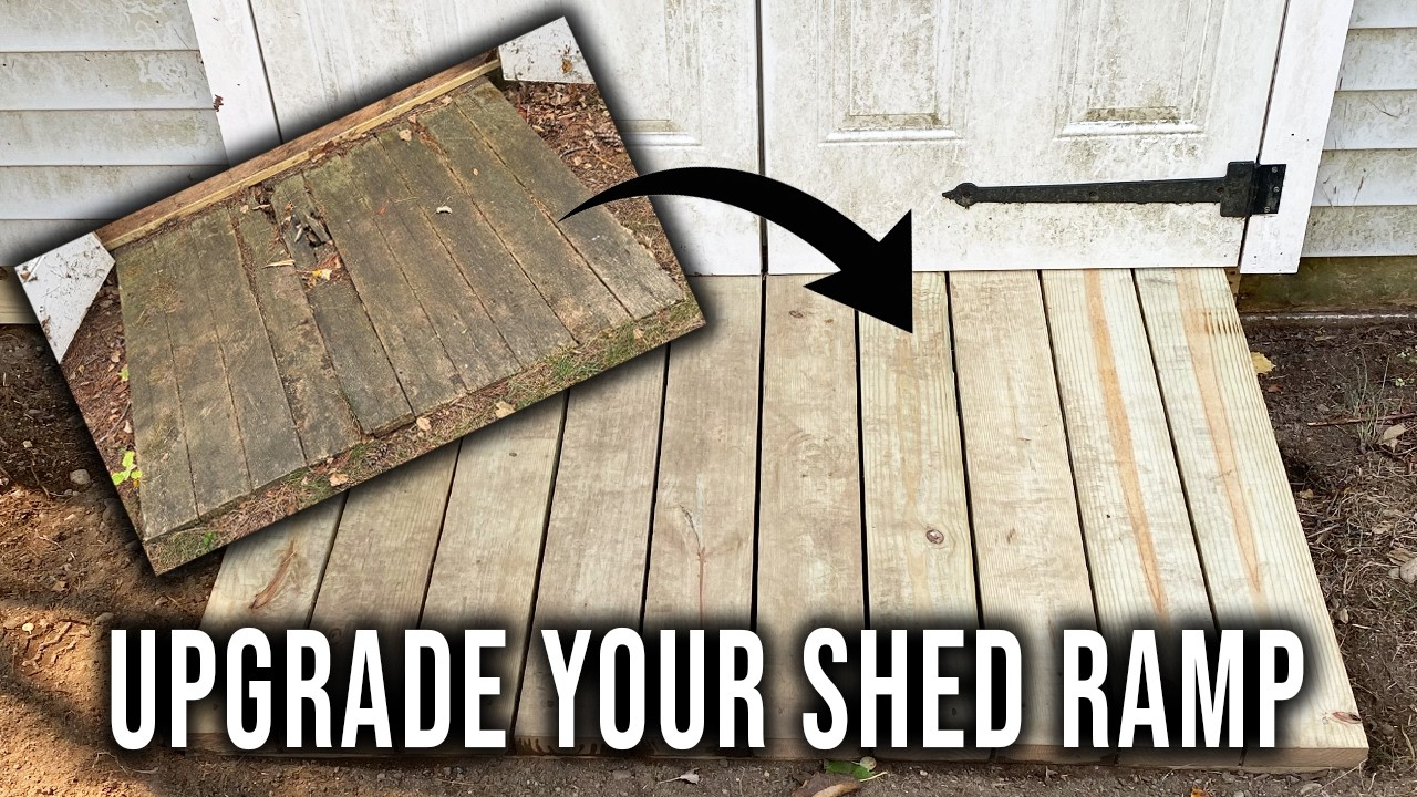 How to Build a Ramp For Your Shed | Rotted Ramp Replacement | Easy DIY Project!